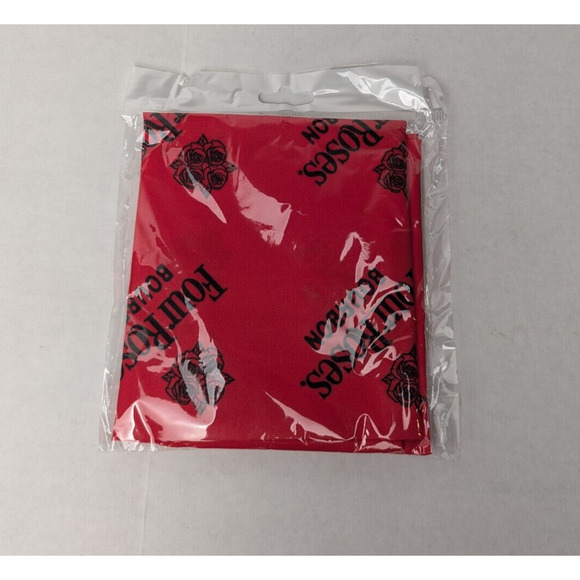 Four Roses BANDANA Red Scarf Head Neck Face Wrap Handkerchief Americana - Picture 1 of 1